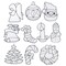 S&S Worldwide Christmas Sun Catchers. 10 Assorted Suncatcher Designs: Santa, Candy Cane, Angel, Wreath, Snowman & More, Clear Plastic, Use Markers or Glass Stain, Kids Crafts, Up to 4" H, Pack of 10.